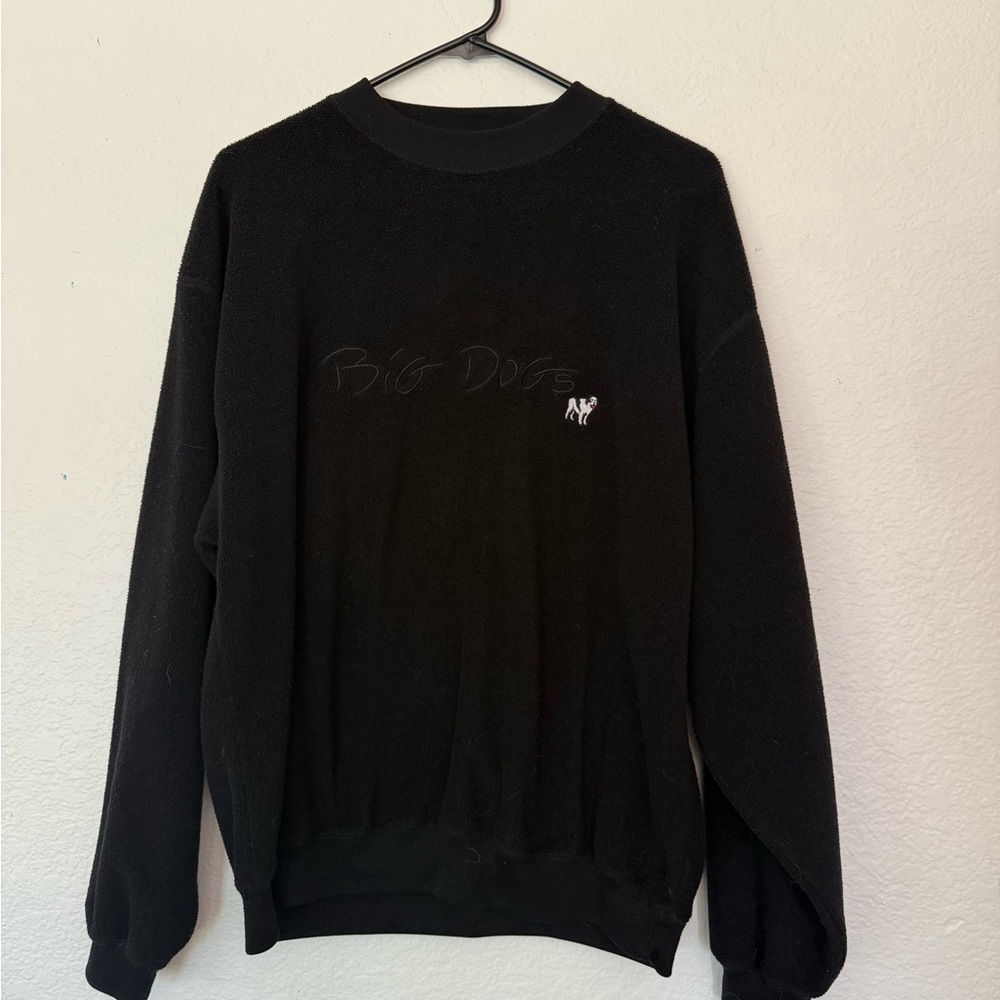Big Dogs Classic Black Crewneck Sweater